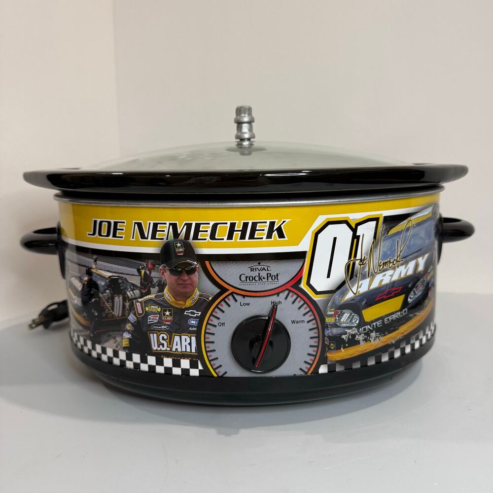 Rival Crock Pot • NASCAR - Joe Nemechek #01 Army - 6qt Stoneware Slow Cooker